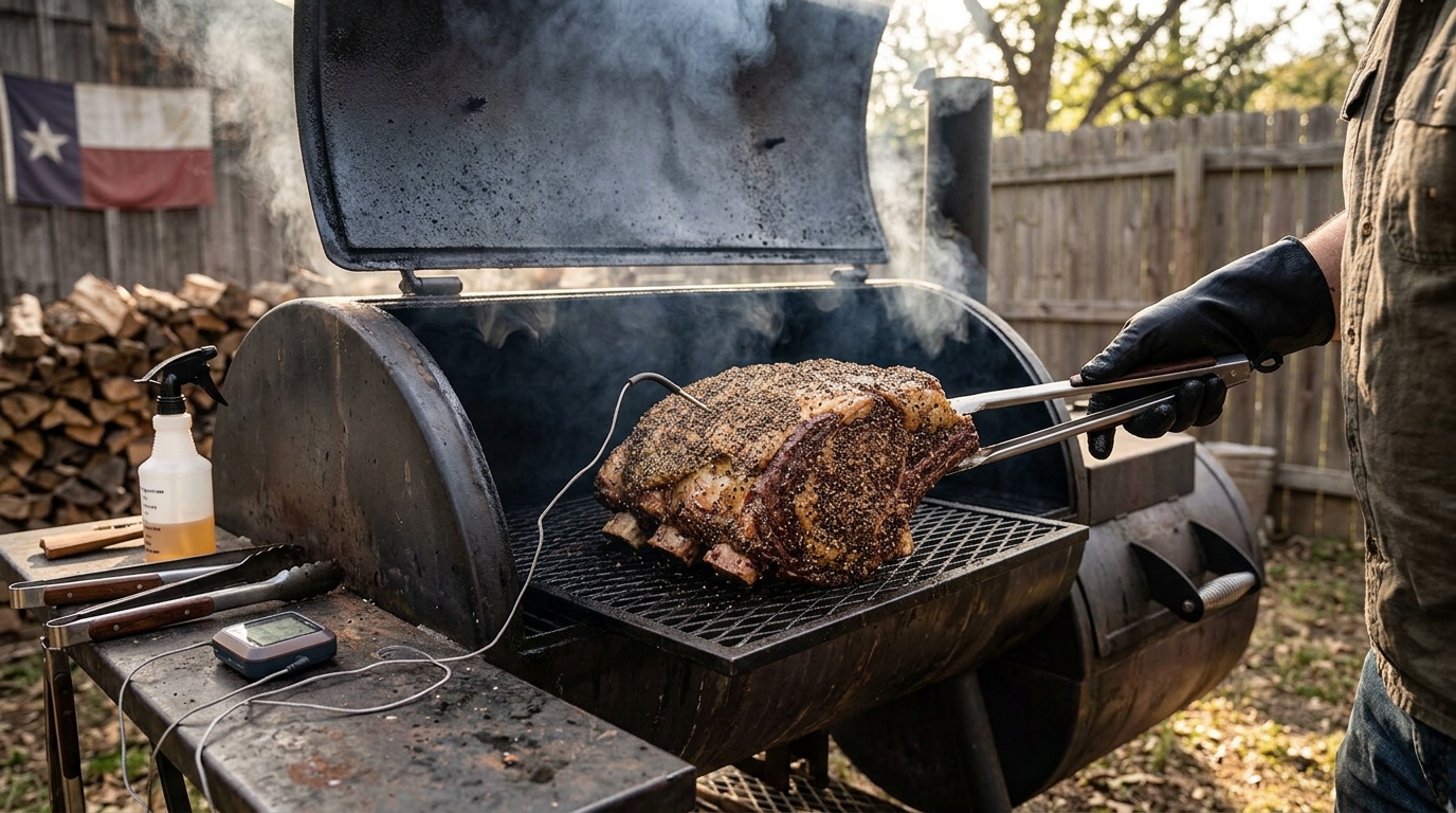 How to Cook a Texas Prime Rib on the Smoker