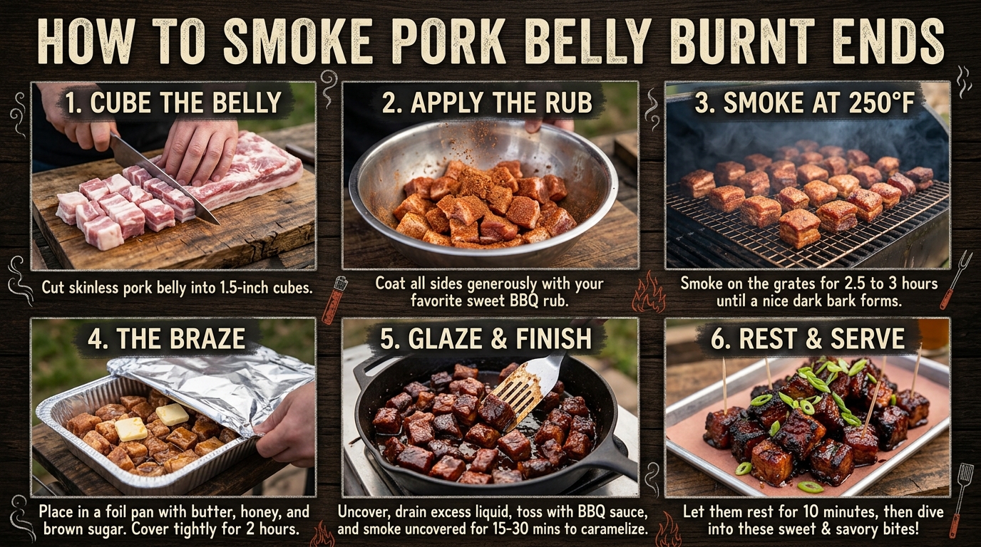 How to Smoke Pork Belly Burnt Ends