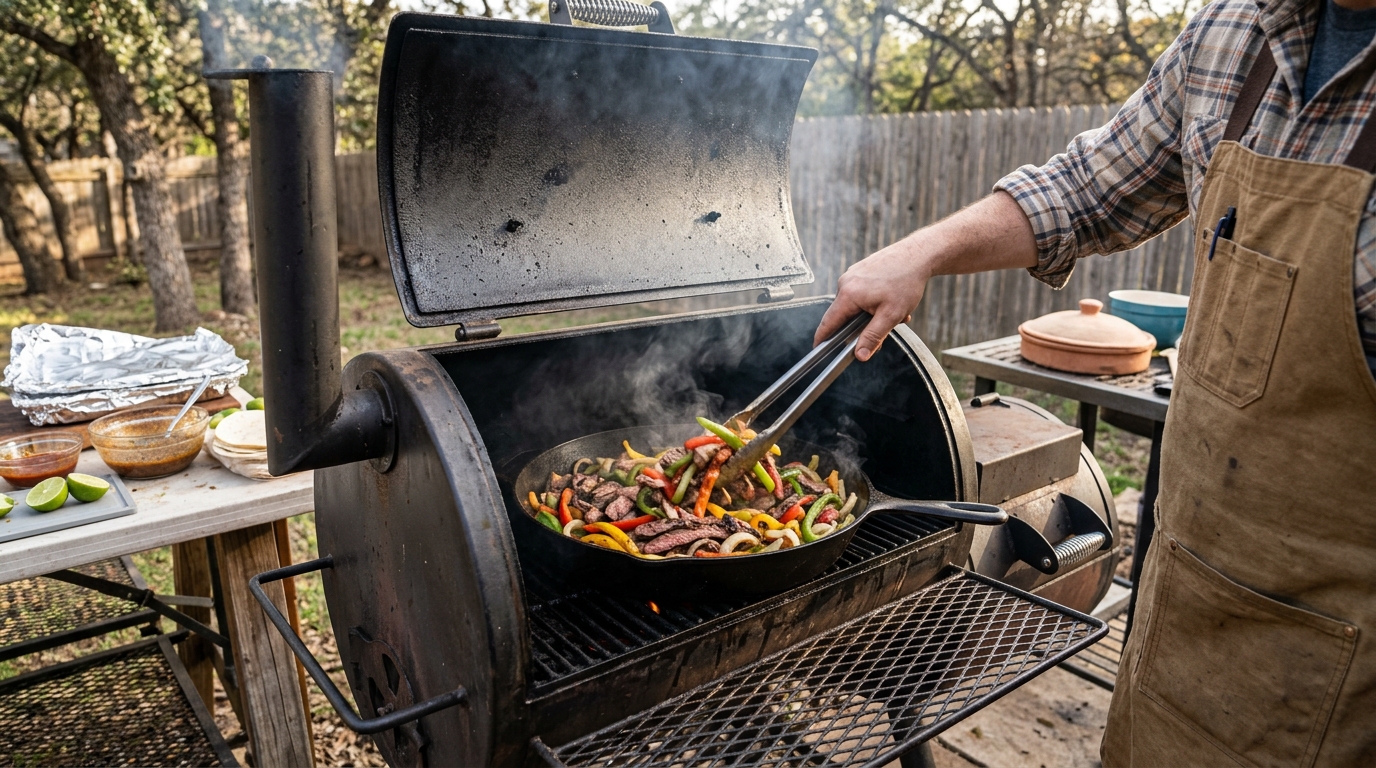How to Cook Fajitas on a Texas Smoker