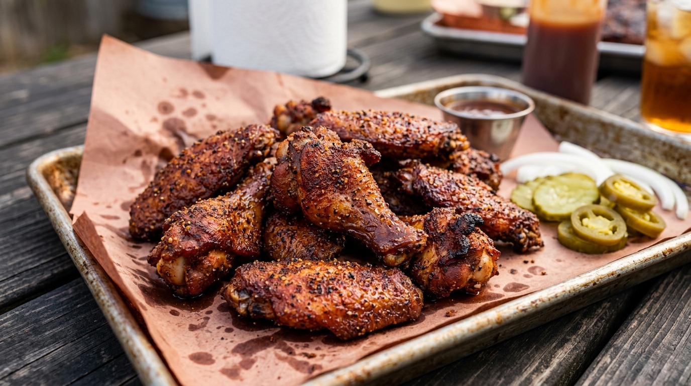 Smoked Chicken Wings with Texas Dry Rub