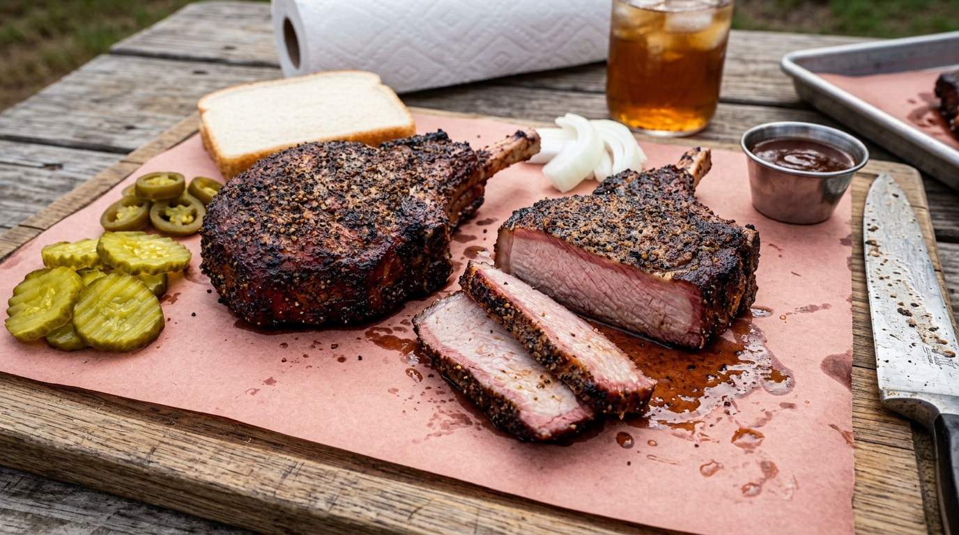 Texas-Style Smoked Pork Chops